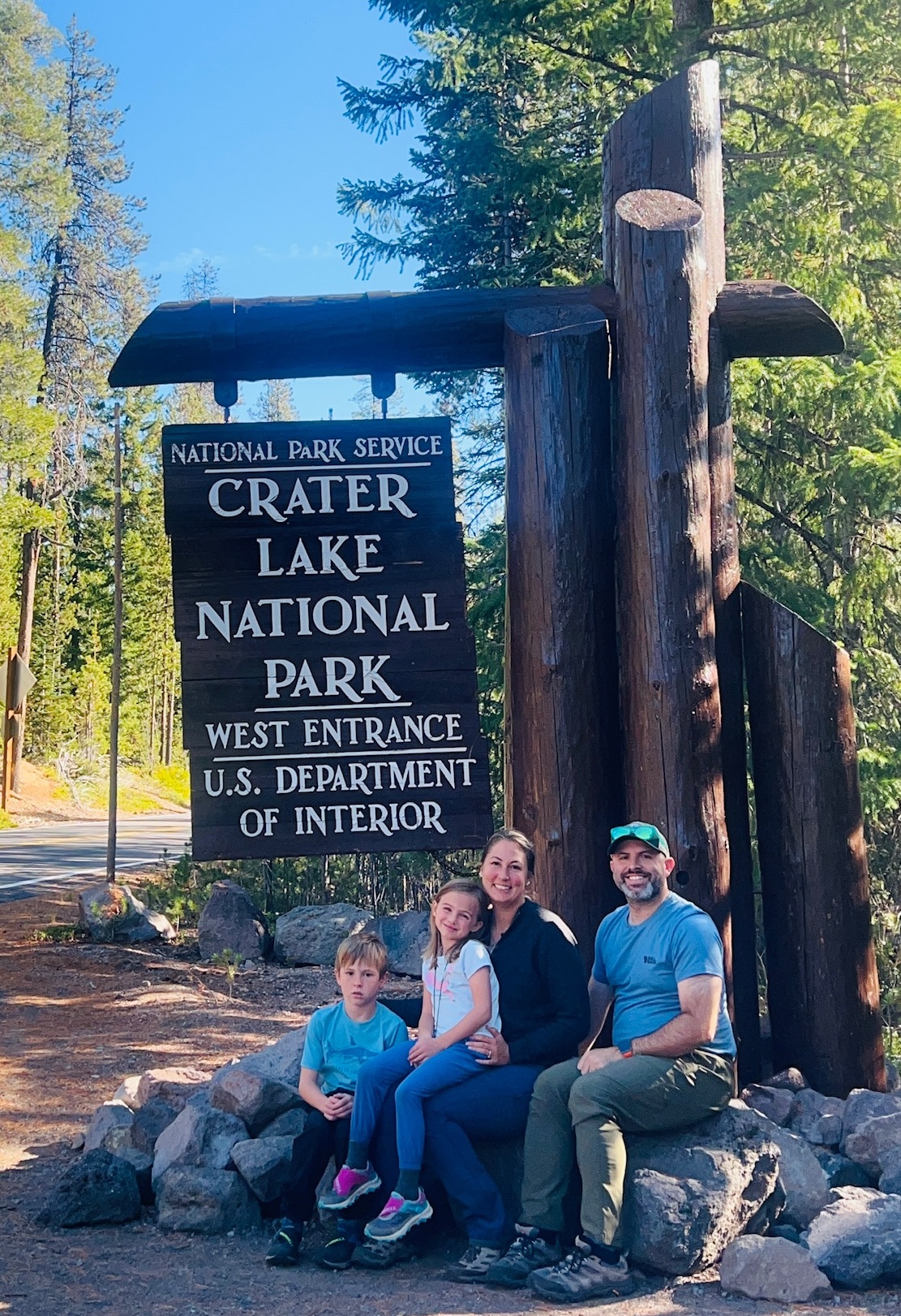 One thing to do at Crater Lake is take a picture at the entrance sign