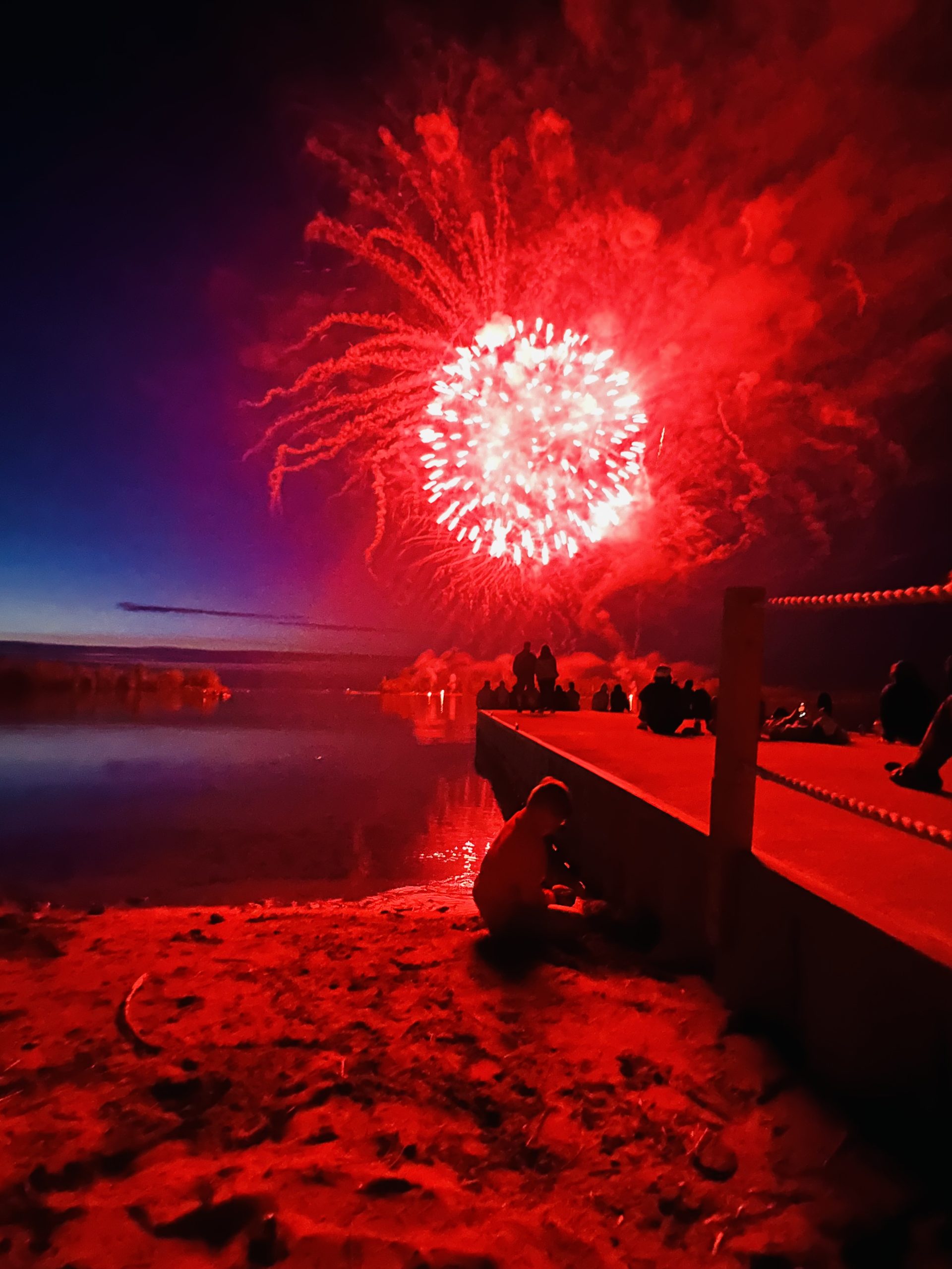 Fireworks over Lake Superior