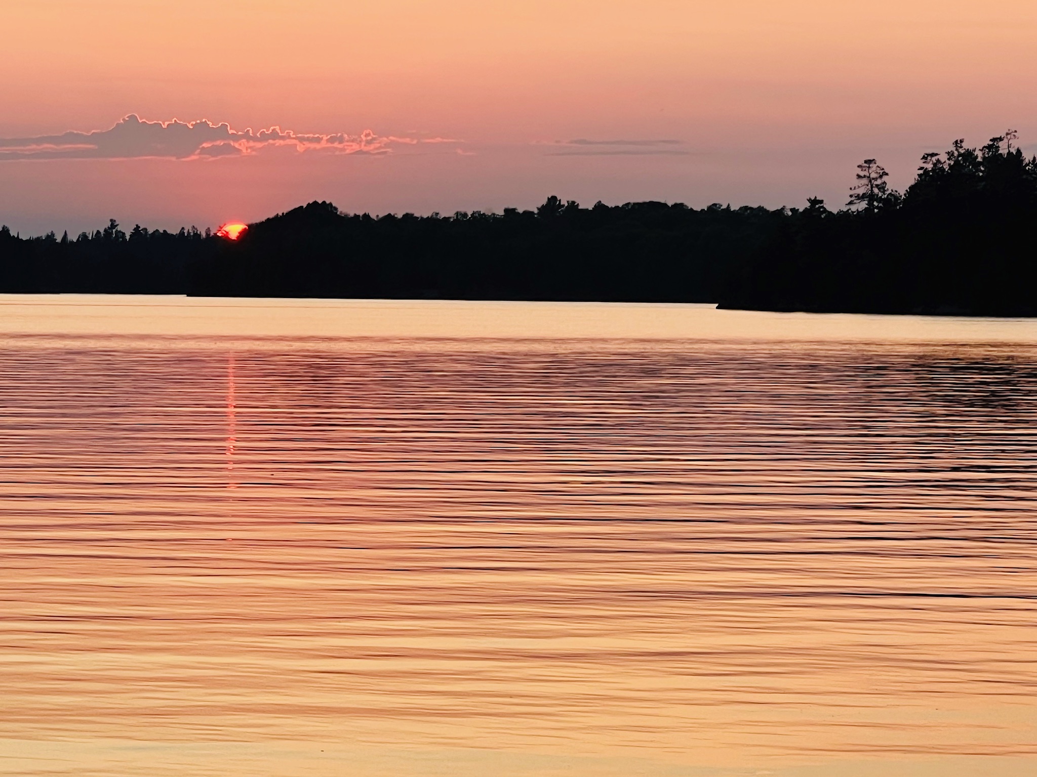 Sunset over Rainey Lake