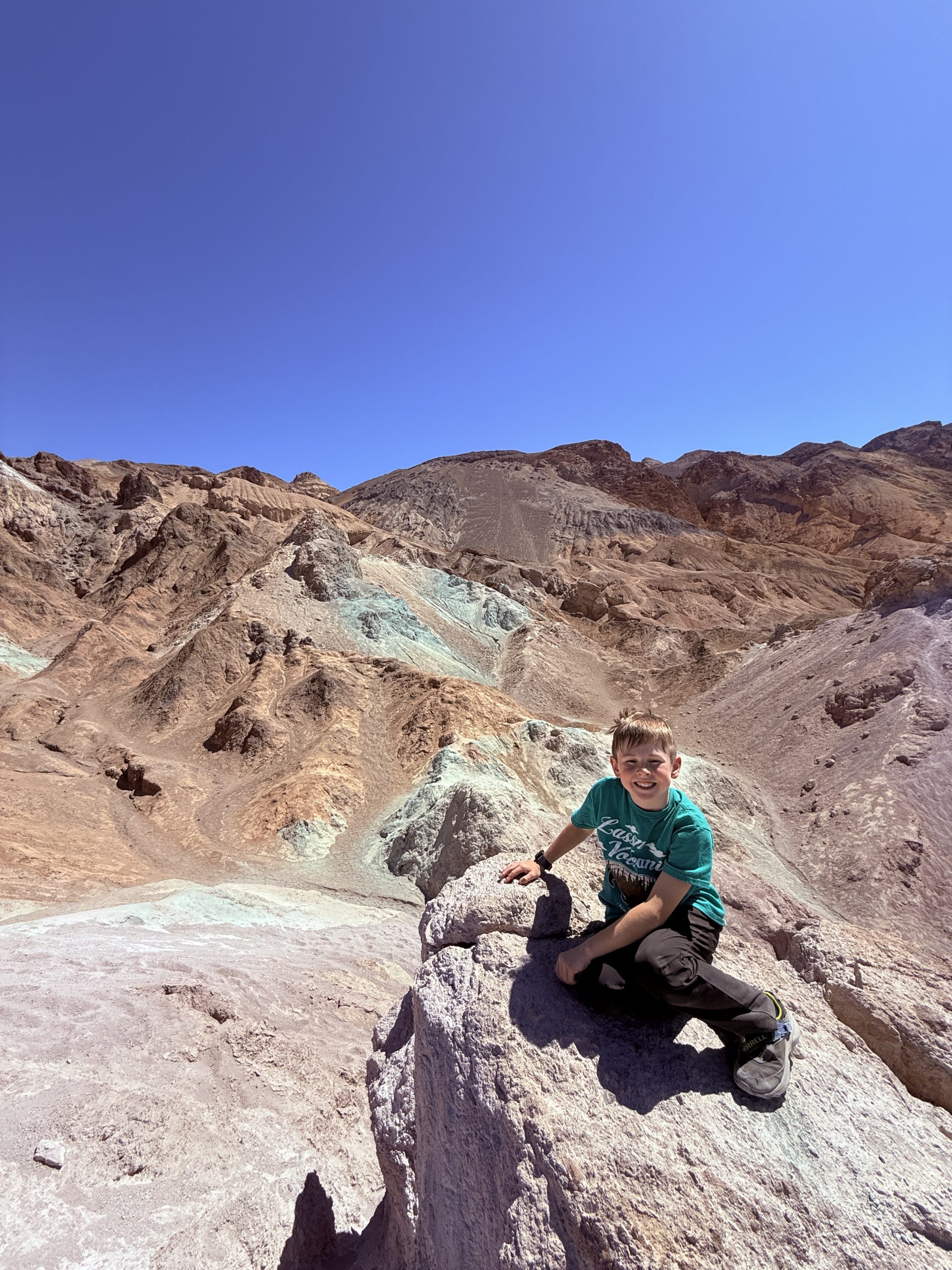 Blue rocks in the background at Artist's Palette