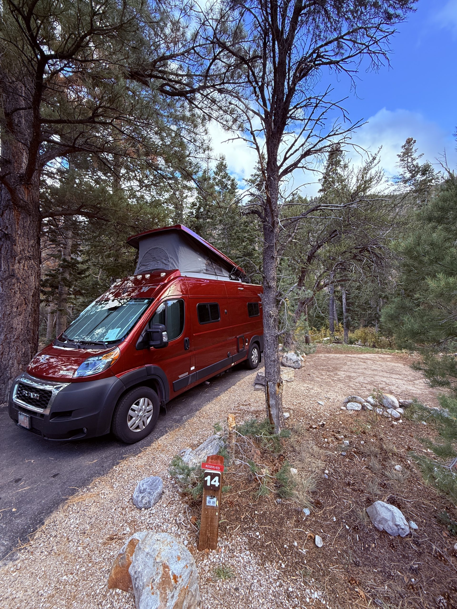 Camper van at Great Basin National Park